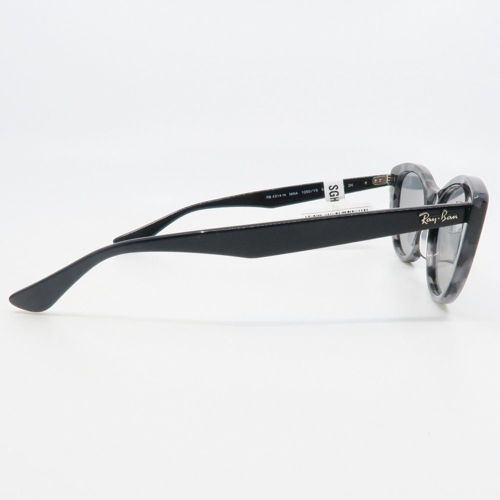 Ray-Ban RB 4314N 1250/Y5 NINA Black and Grey Tortoise Cat Eye New Sunglasses - Picture 4 of 6